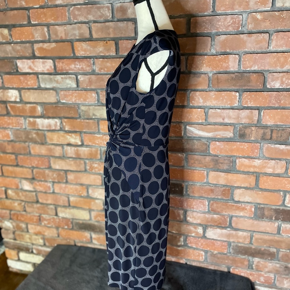 Ralph Lauren Navy and White Midi Dress - Picture 4 of 8